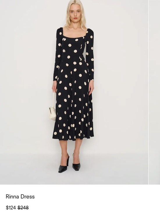 Reformation Dresses & Skirts - Reformation Rinna Dress Black Polka Dots- Size 8